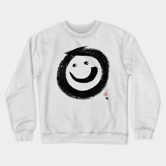 Be Happy Be Zen Crewneck Sweatshirt by drumweaver